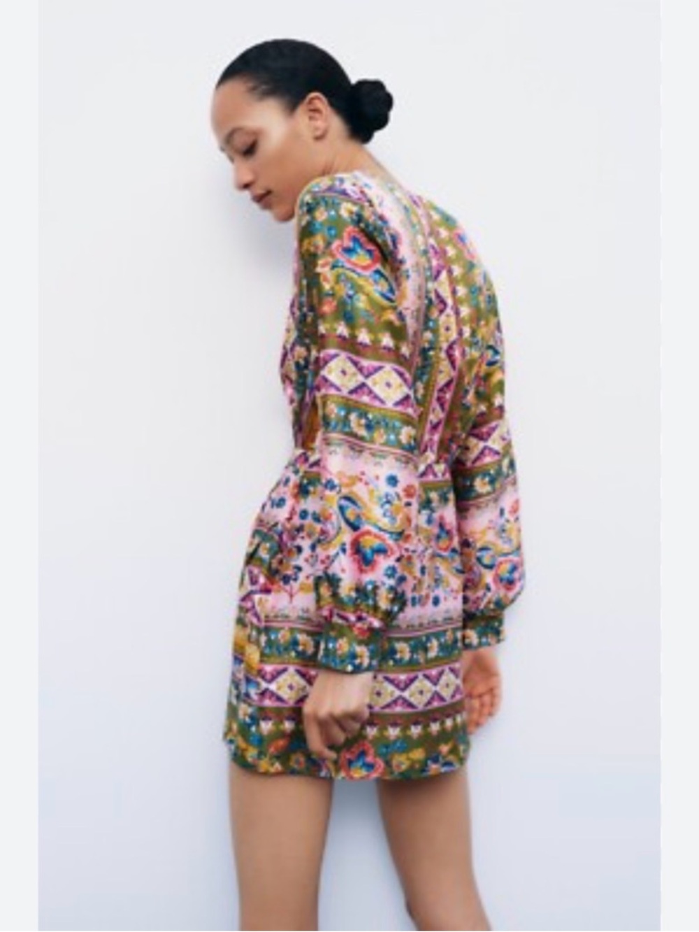 Zara Satin Mini wrap Dress. New With Tags. - Picture 2 of 5